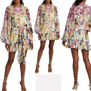 Alexis Leonie Crepe Minidress colorful abstract pattern print 17349
